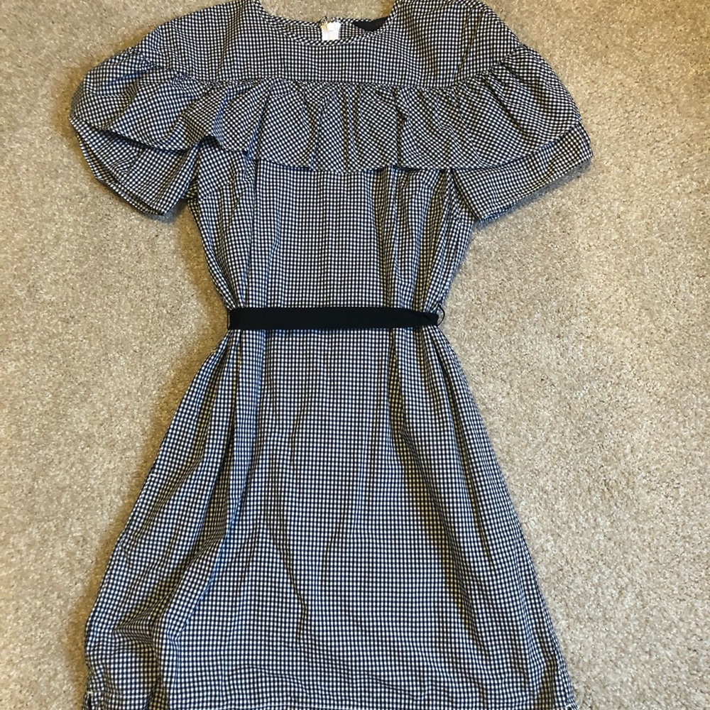 Black and white mini dress